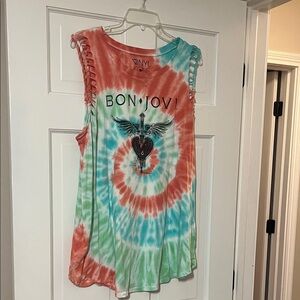 Tie-Dye Bon Jovi Women's Top